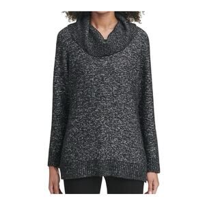 Calvin Klein cowl high neck knit tunic sweater minimalist normcore  winter S